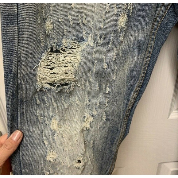 The Heritage By America 1776 Ripped Distressed Denim Jeans Size 34x33 FS Charity - Picture 4 of 12